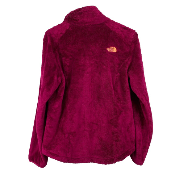North Face TNF Osito Sherpa Teddy Fuchsia Purple Full Zip Fleece Jacket Medium - Picture 5 of 5